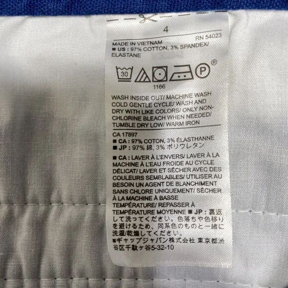 BANANA REPUBLIC WOMEN'S COTTON BLEND  BLUE SAILOR SHORTS SZ 4 30X 3.5" - Picture 7 of 9